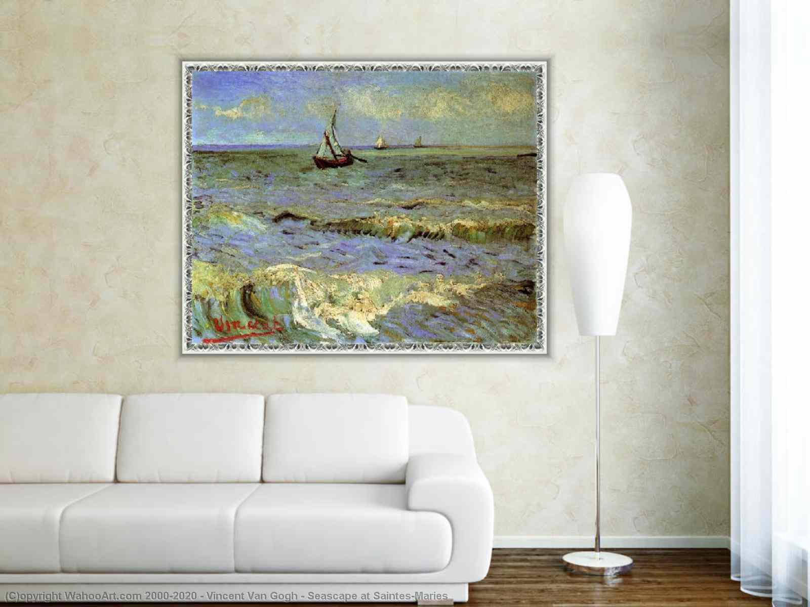 Il mare a Les Saintes - Maries de la Mer, quadro di Van Gogh