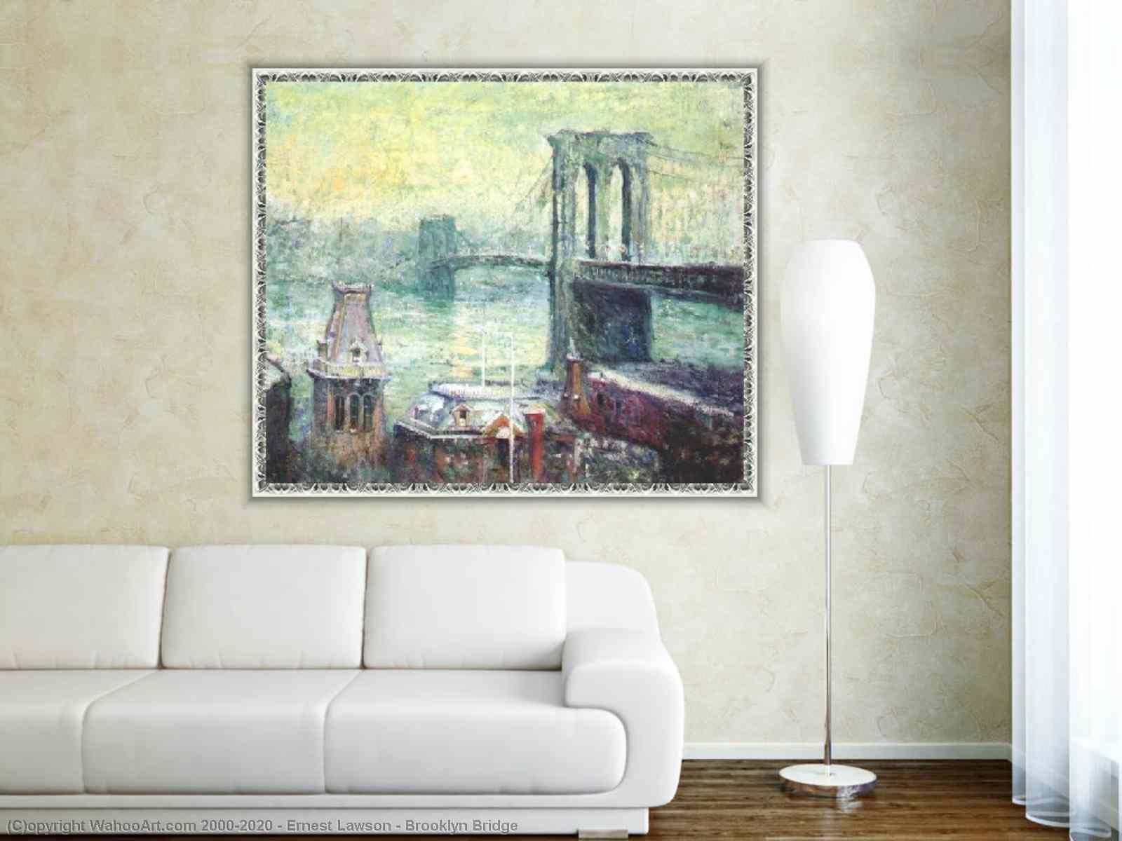 Museum Art Reproductions | Brooklyn Bridge by Ernest Lawson (1873-1939 ...