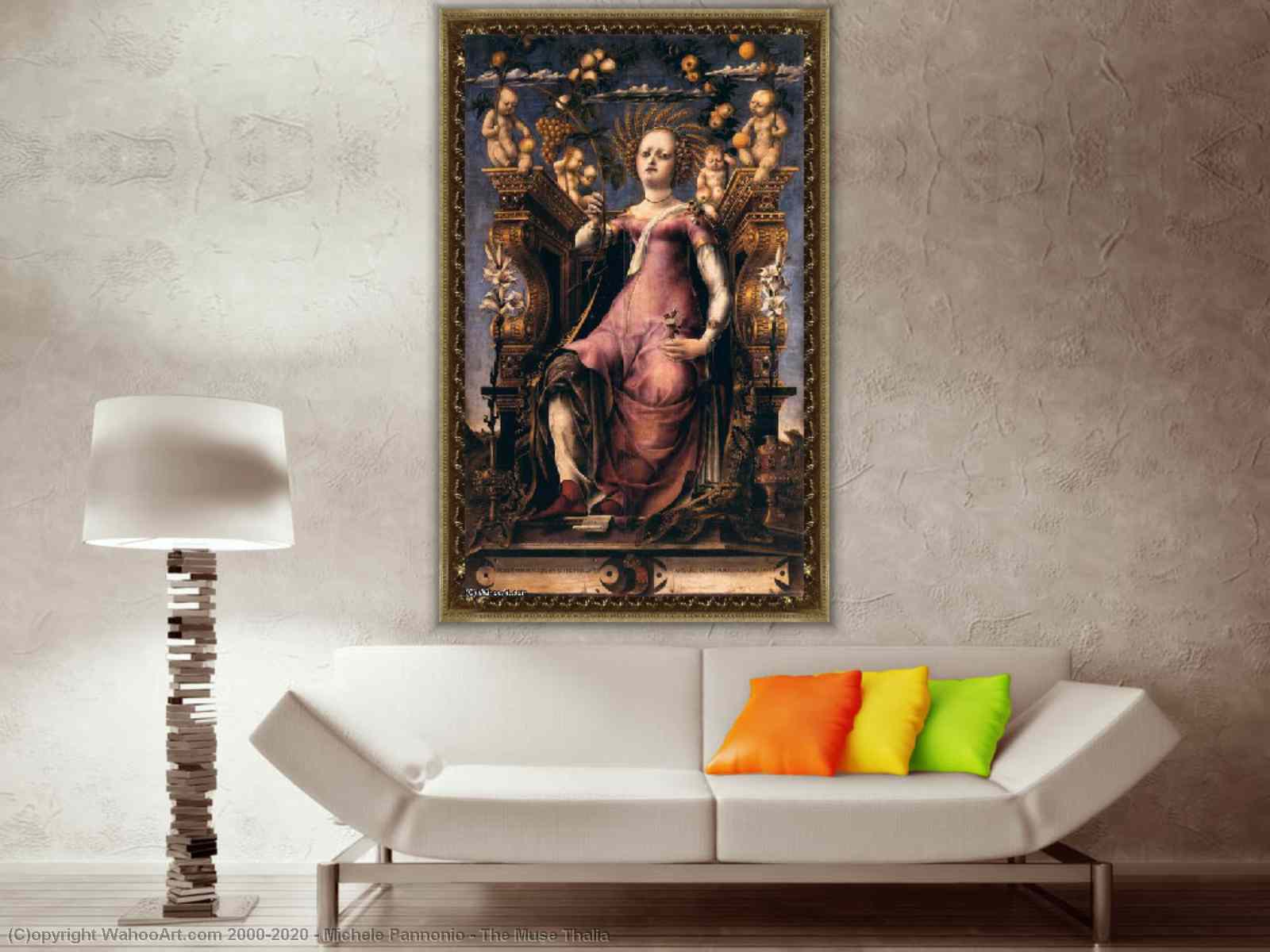 Oil Painting Replica The Muse Thalia 1456 by Michele Pannonio