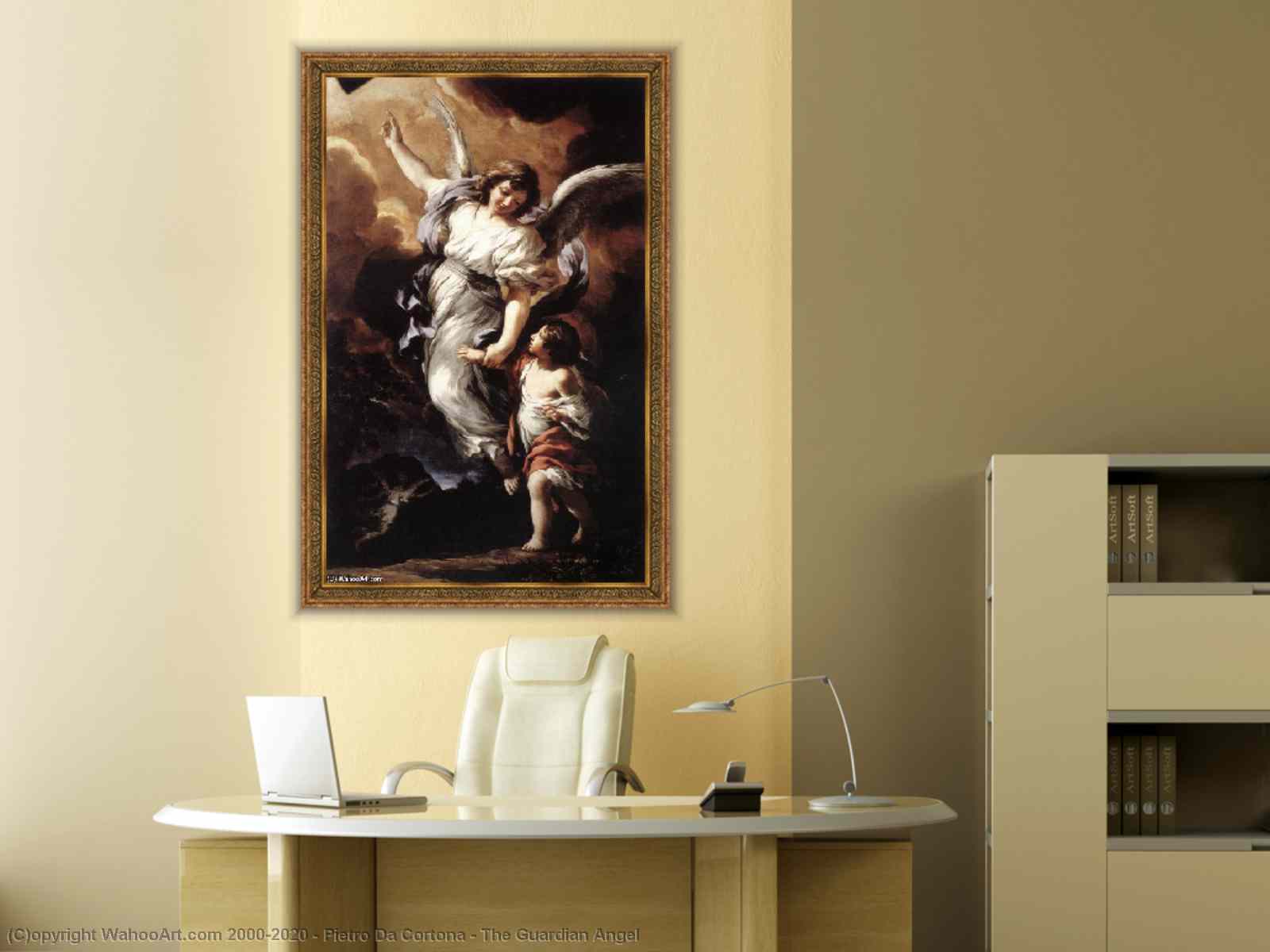 Oil Painting Replica The Guardian Angel, 1656 by Pietro Da Cortona