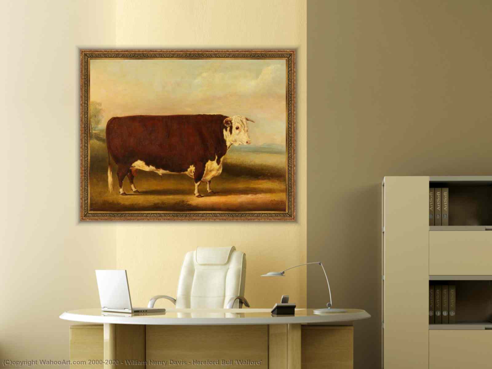 Art Reproductions Hereford Cow, 1859 by William Henry Davis (1833