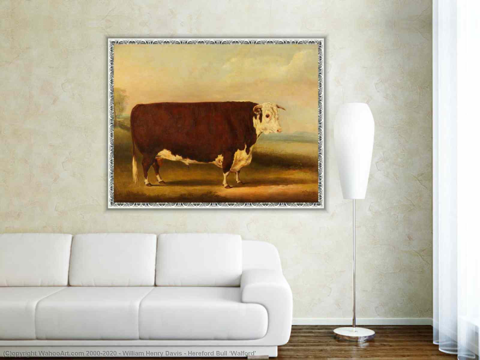 Art Reproductions Hereford Cow, 1859 by William Henry Davis (1833