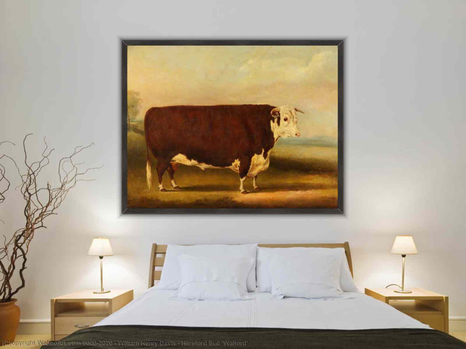 Art Reproductions Hereford Cow, 1859 by William Henry Davis (1833