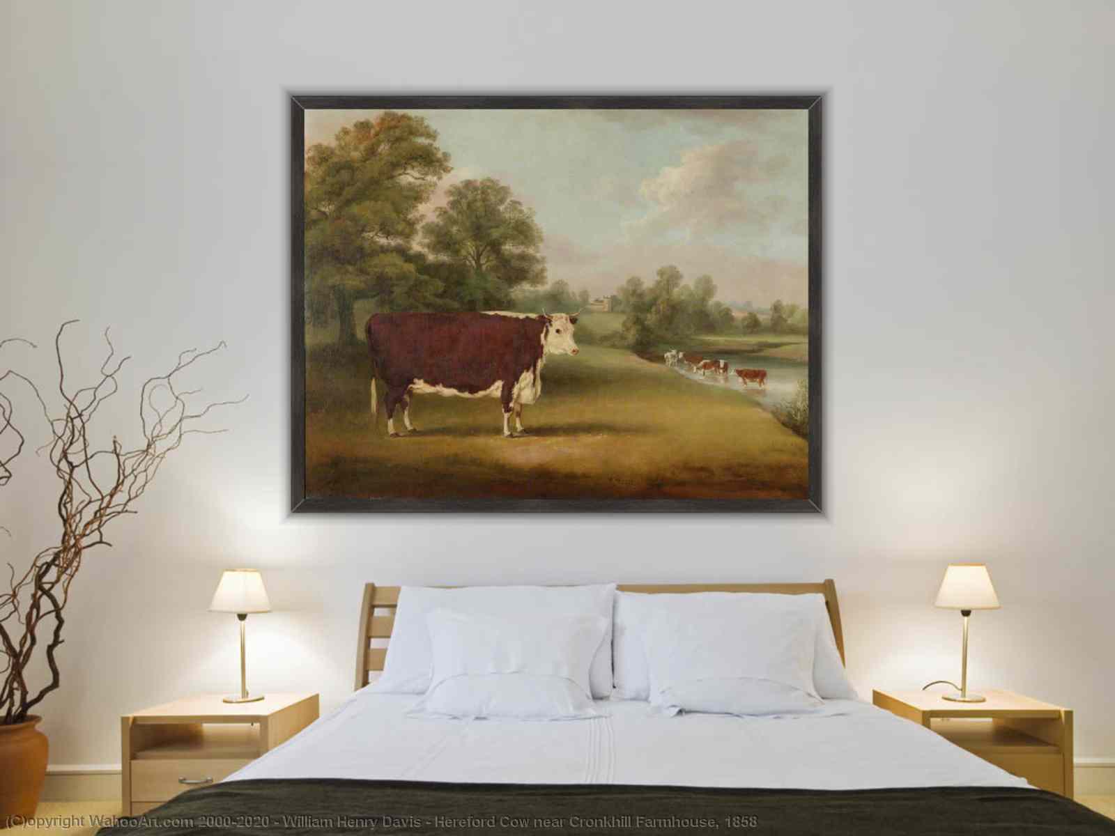 Art Reproductions  Hereford Cow, 1859 by William Henry Davis