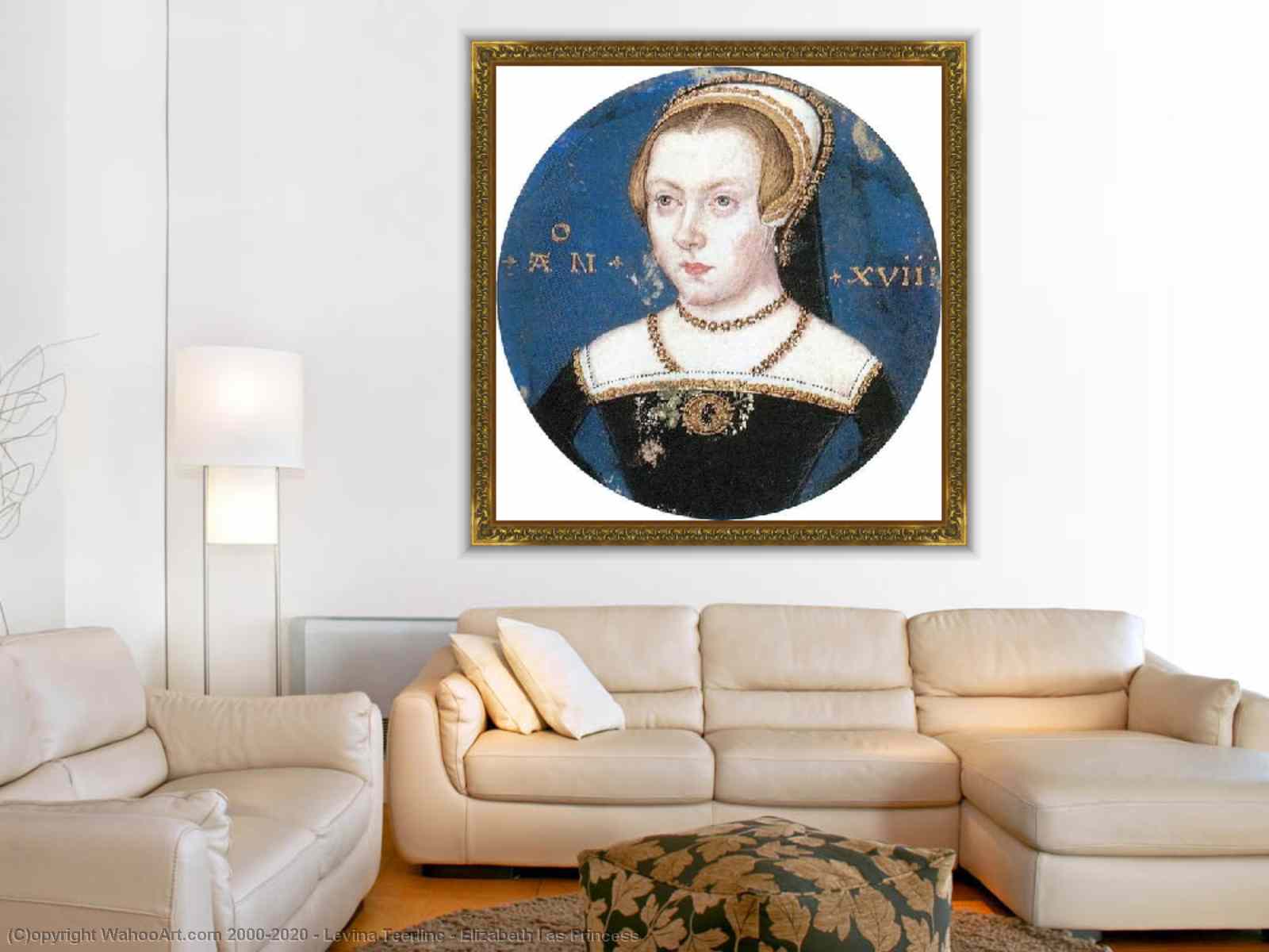 Artwork Replica | Elizabeth I as Princess, 1550 by Levina Teerlinc ...