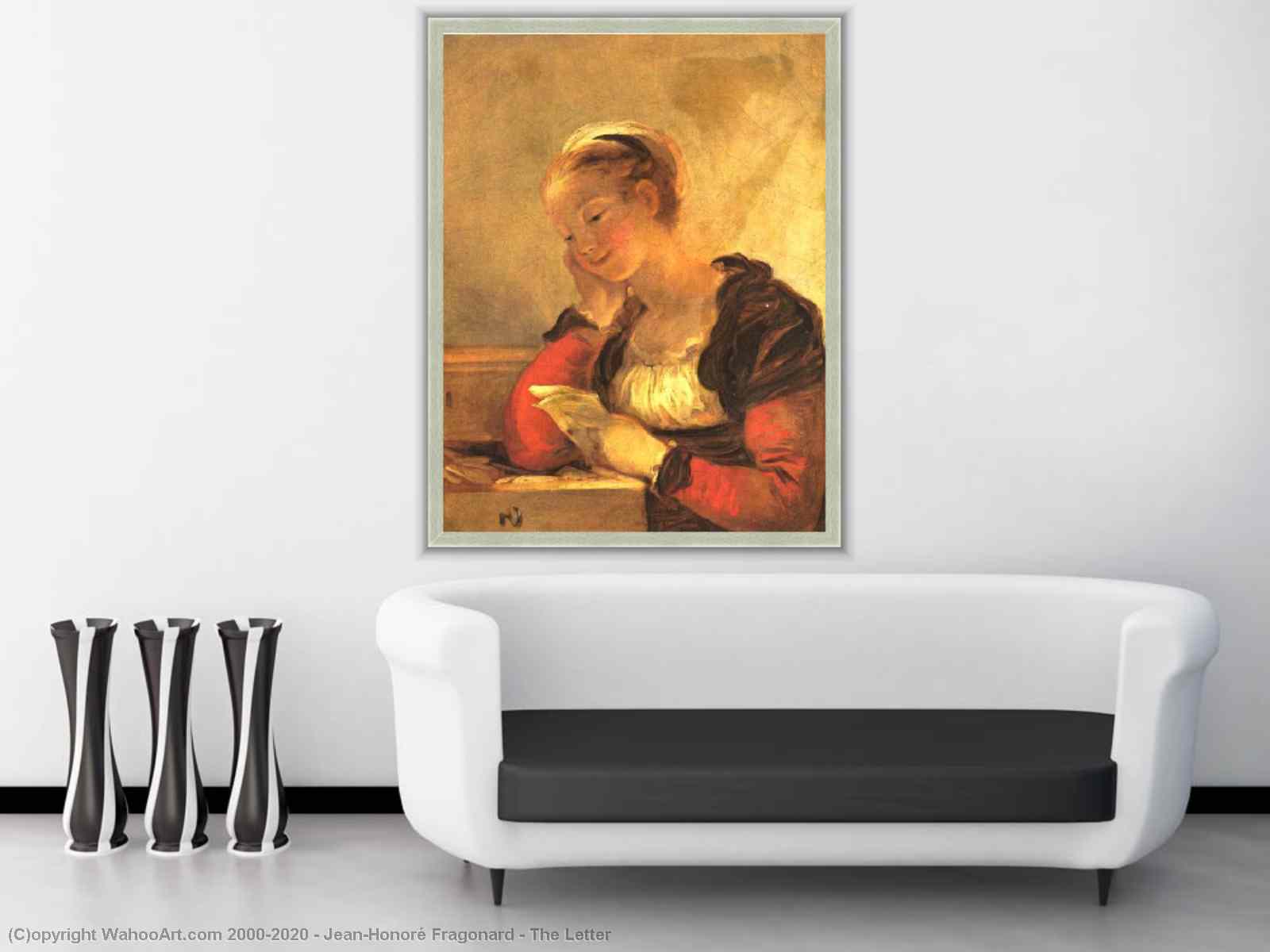 Buy Museum Art Reproductions The Letter by Jean-Honoré