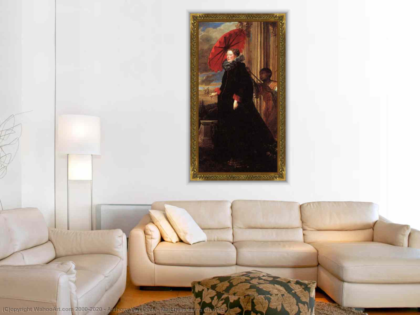 Oil Painting Replica Marchesa Elena Grimaldi, 1623 by Anthony Van Dyck  (1599-1641, Belgium) | WahooArt.com