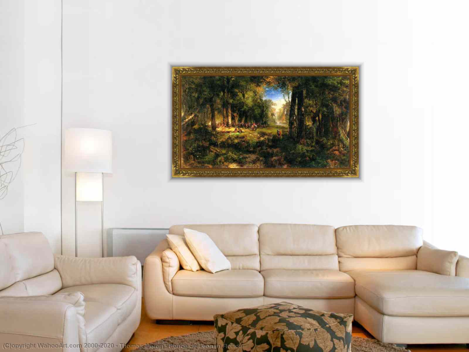 Artwork Replica | Ponce de Leon in Florida, 1878 by Thomas Moran (1837 ...