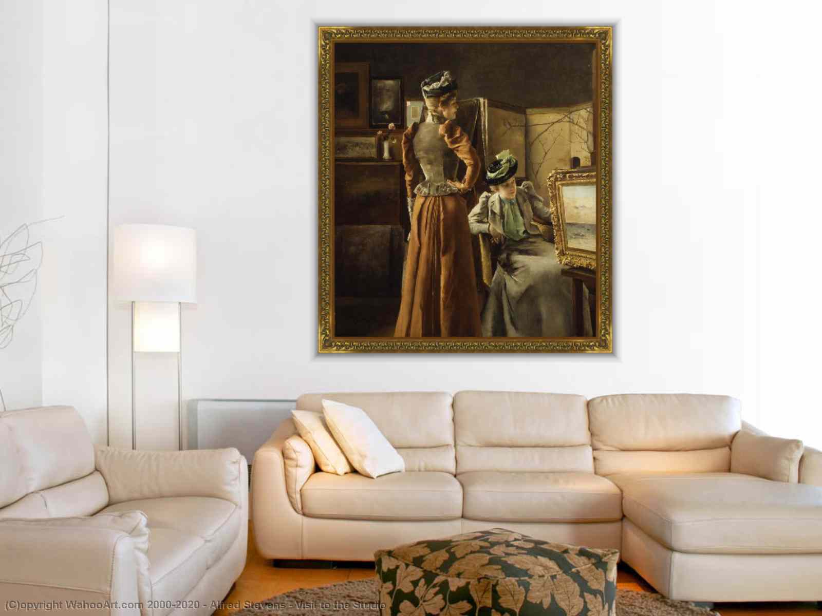 Oil Painting Replica Visit to the Studio by Alfred Stevens (1823-1906 ...