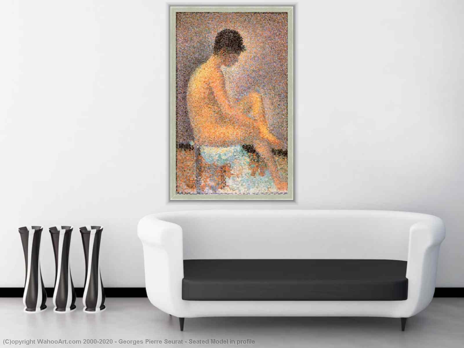 Reproducciones De Arte Del Museo | Modelo Sentado en el perfil de Georges  Pierre Seurat (1859-1891, France) 