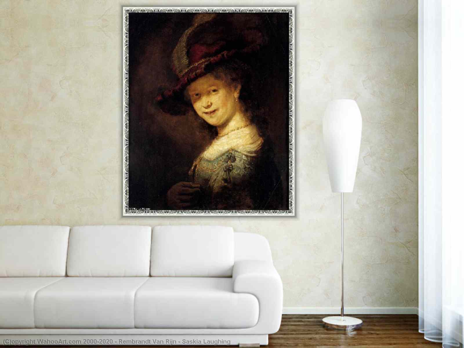 Museum Art Reproductions | Saskia Laughing by Rembrandt Van Rijn (1606 ...