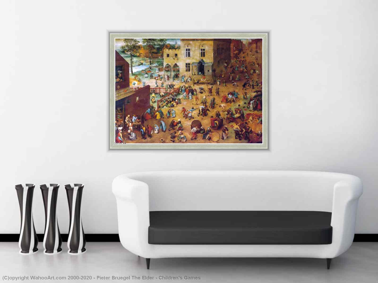 Репродукции Картин Детские игры, 1560 по Pieter Bruegel The Elder  (1525-1569, Belgium) | WahooArt.com