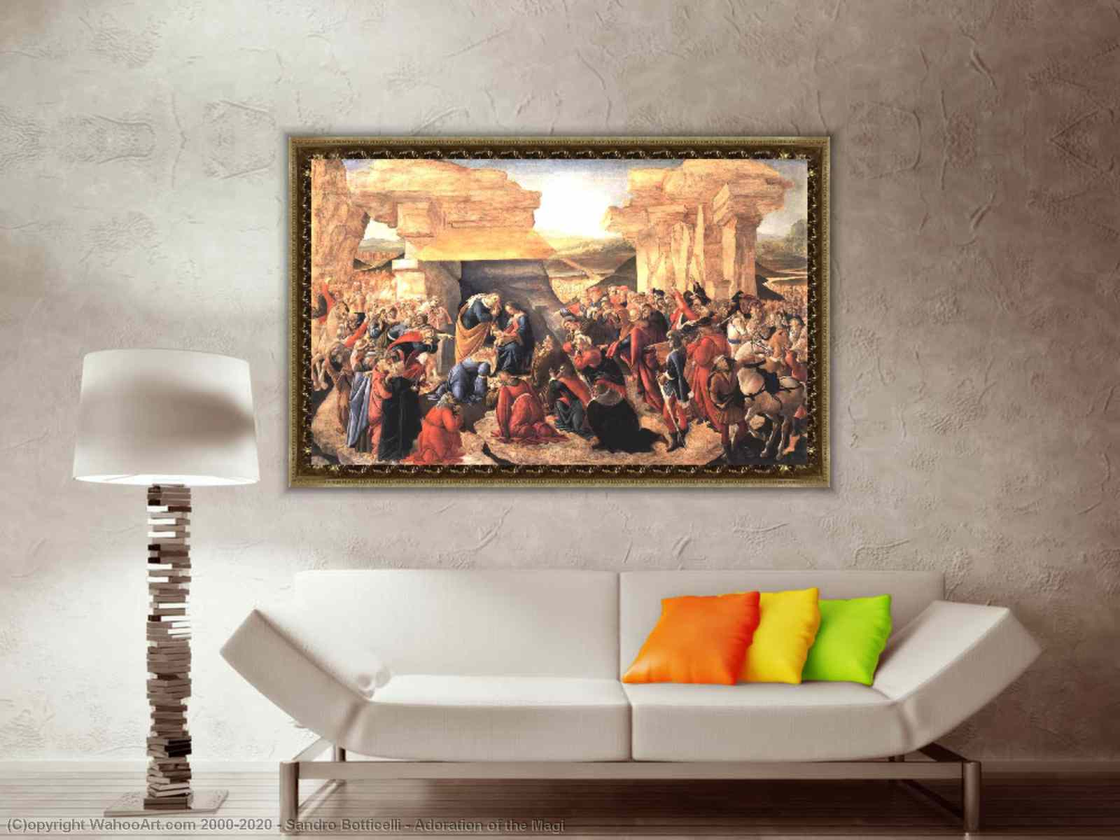 Riproduzioni D'arte Del Museo Adorazione dei Magi, 1500 di Sandro Botticelli  (1445-1510, Italy)