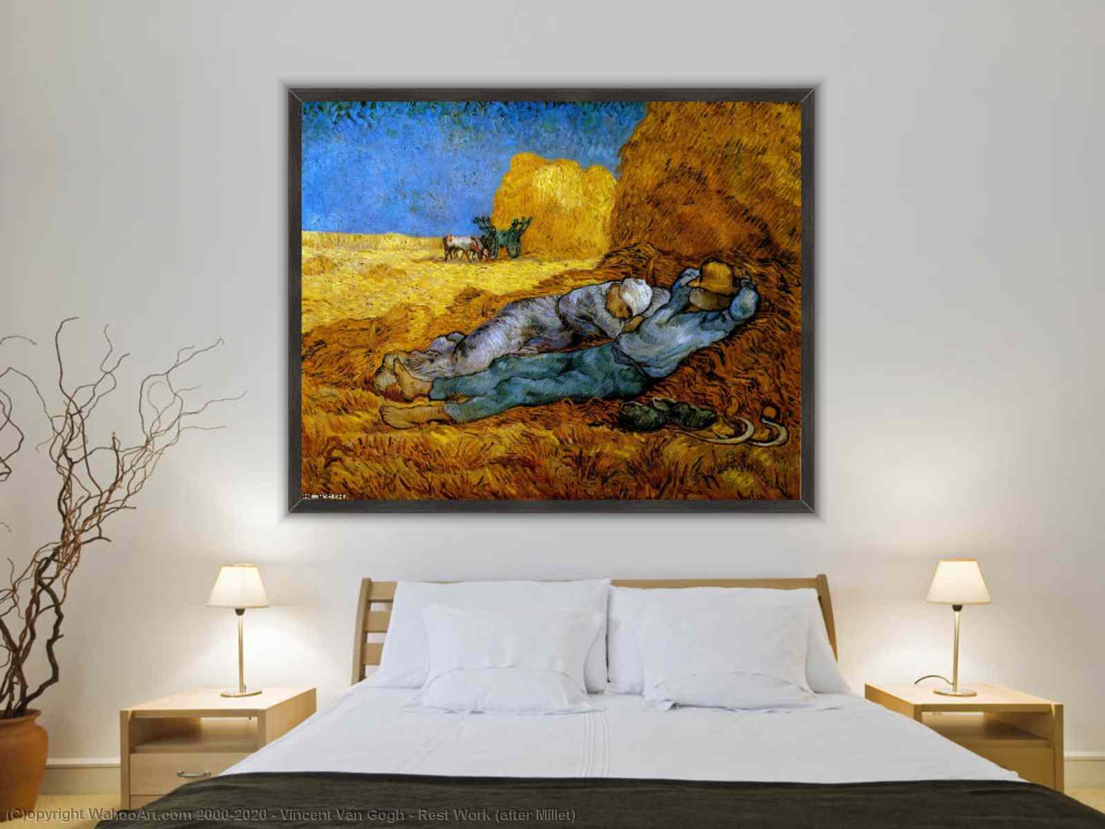 Quadro Il Riposo di Van Gogh, riproduzione a mano.