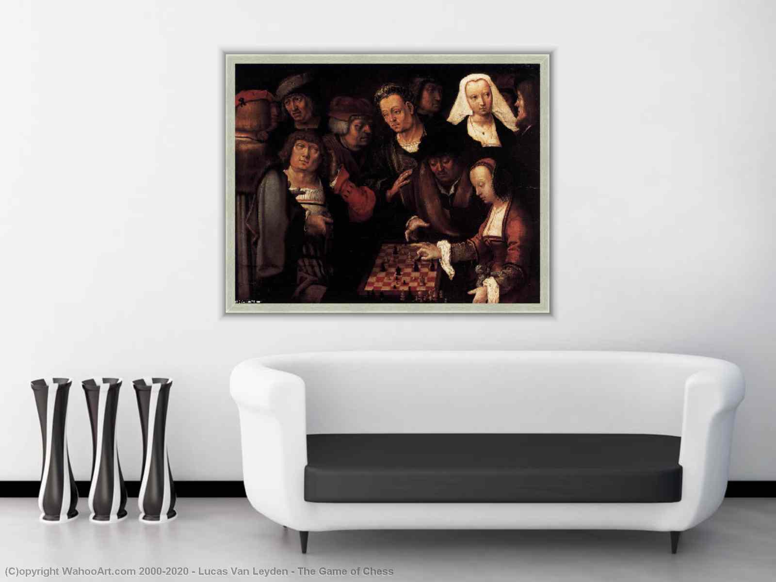 The Game Of Chess Painting  Lucas Van Leyden Oil Paintings