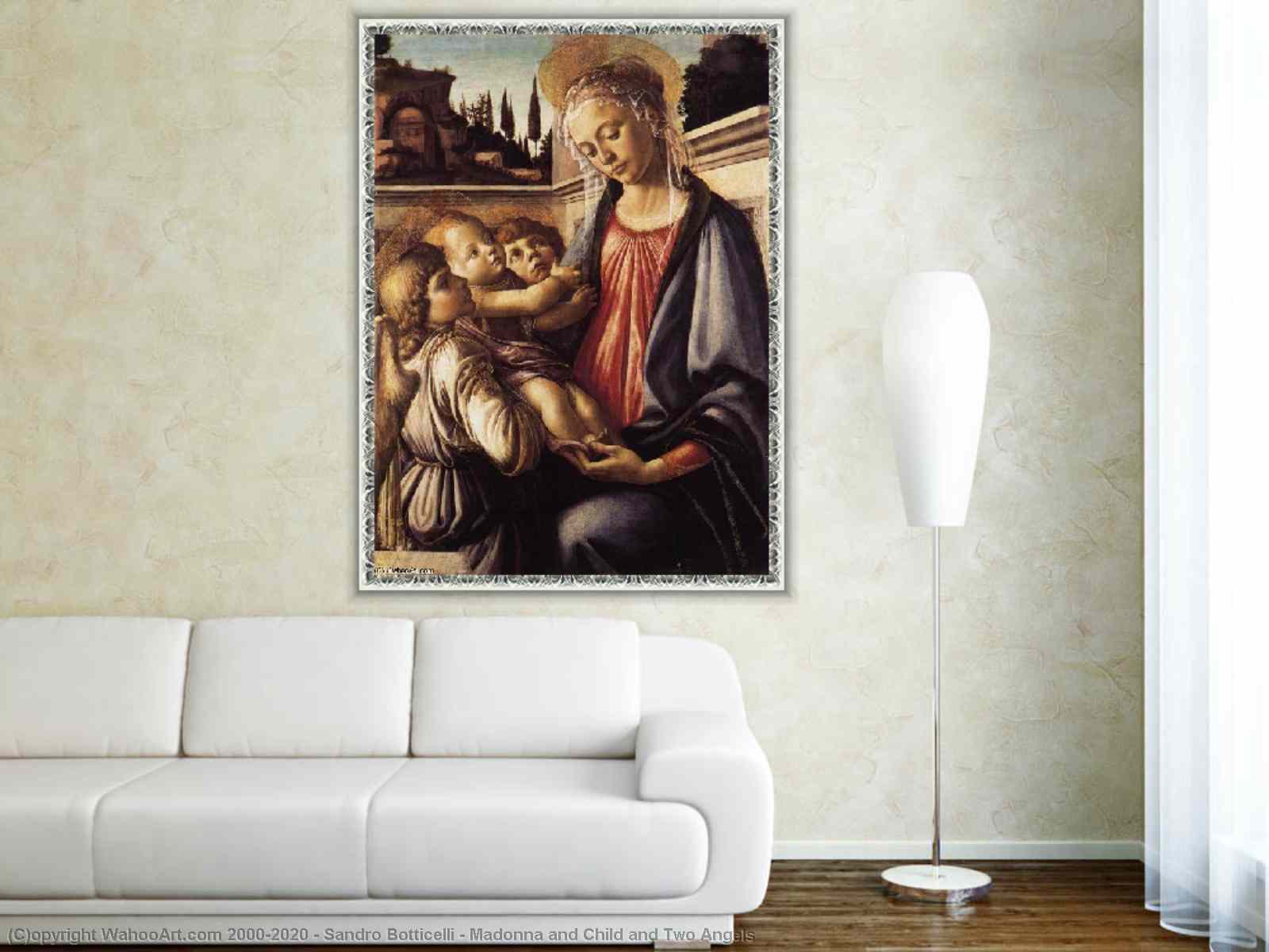 madonna col bambino e due angeli botticelli