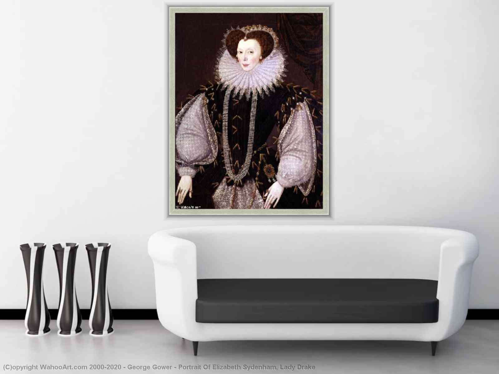 油絵 Portrait の Elizabeth Sydenham, 女性 Drake バイ George