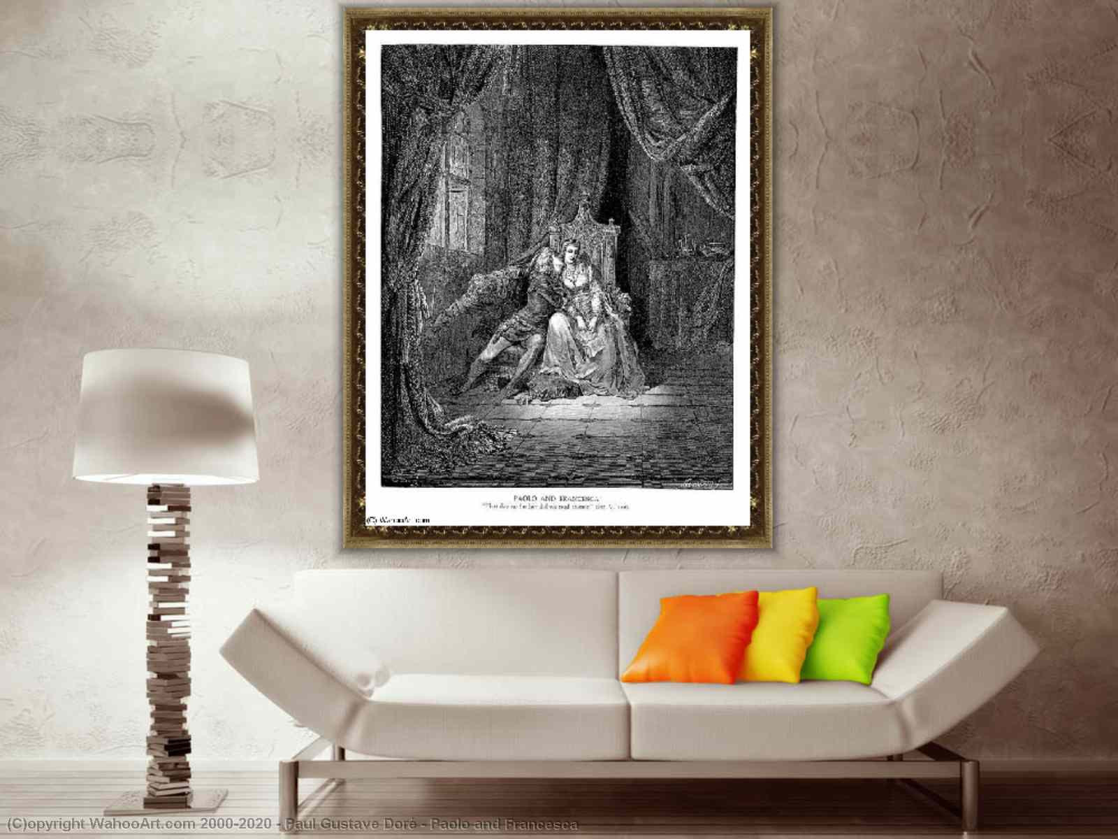 油絵 Paul Gustave Dore_パオロとフランセスカ MA2631-