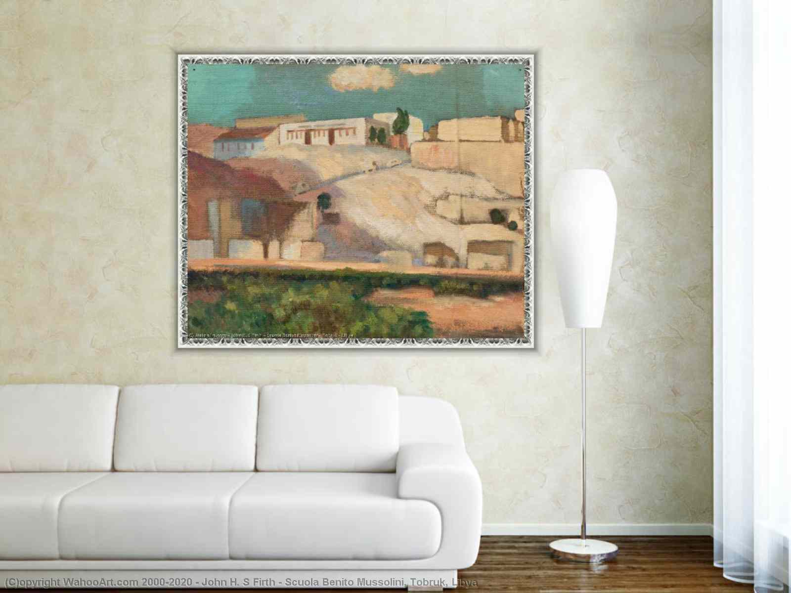 vil gøre bestemt om forladelse Museum Art Reproductions | Scuola Benito Mussolini, Tobruk, Libya, 1947 by  John H. S Firth | WahooArt.com