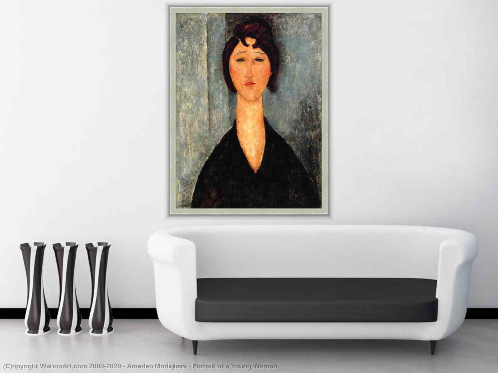 Grabados De Calidad Del Museo Retrato de una mujer joven, 1918 de Amedeo  Modigliani