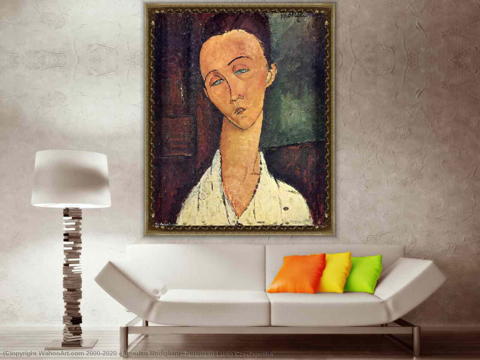 Portrait of Lunia Czechowska Ornament by Amedeo Modigliani - Pixels