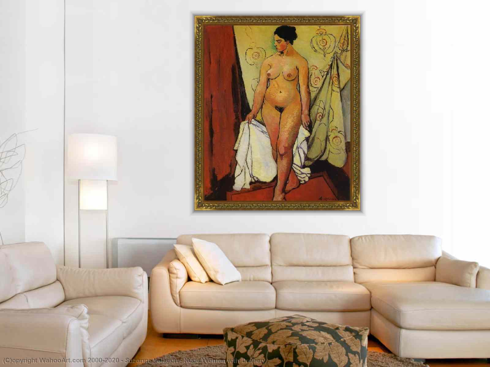 Art Reproductions Nude Woman with Drapery, 1919 by Suzanne Valadon  (1865-1938, France) | WahooArt.com