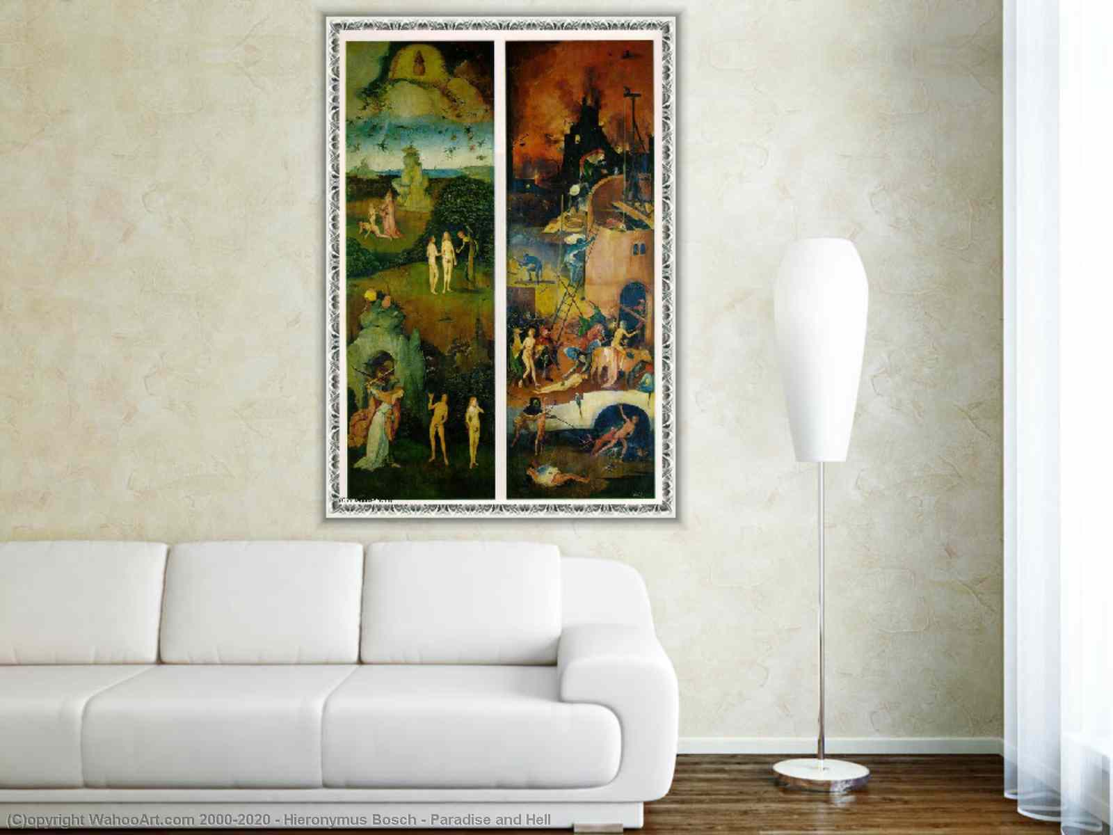 Paradise and Hell (c. 1510) by Hieronymous Bosch – Artchive