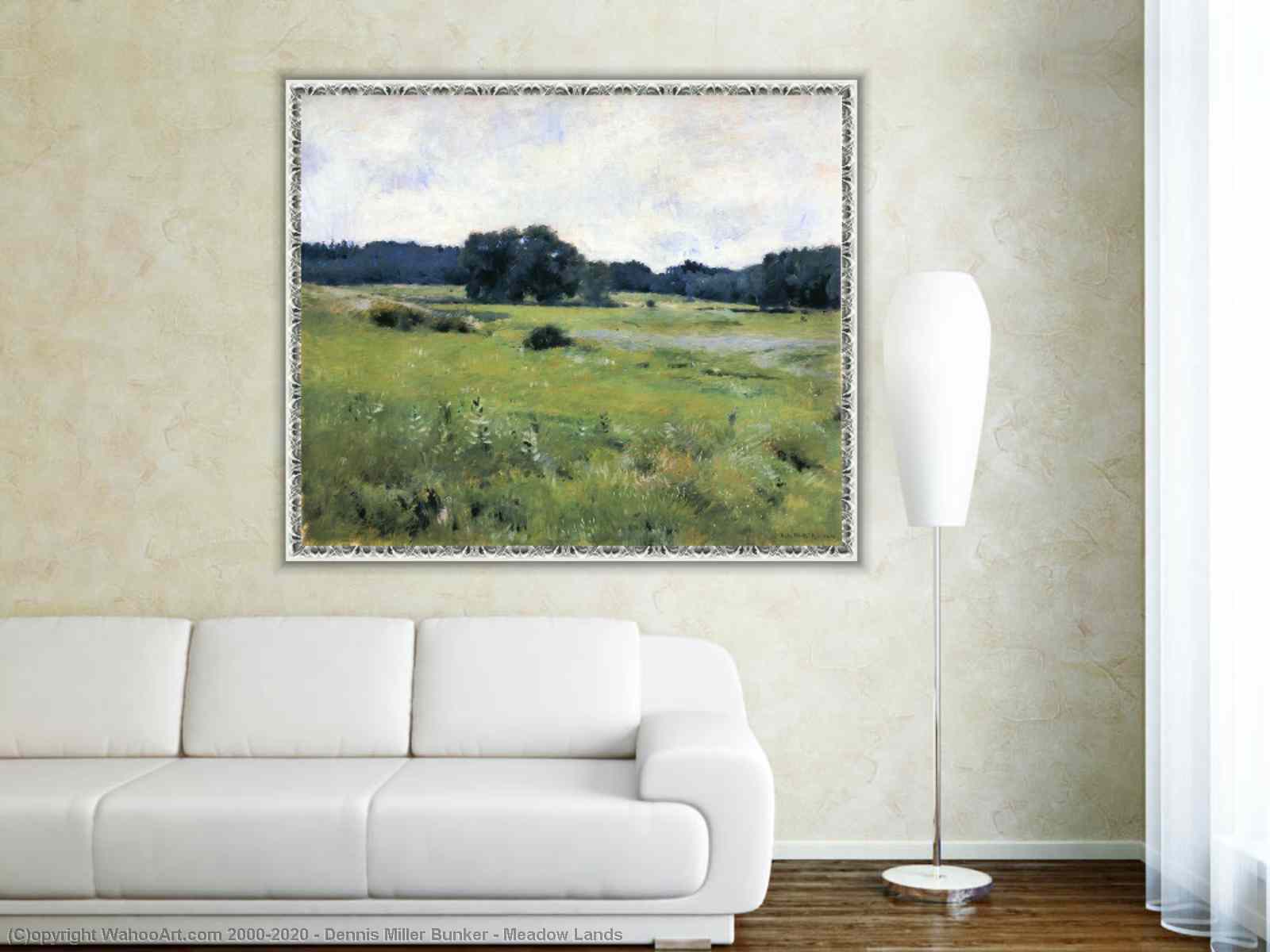 Artwork Replica | Meadow Lands, 1890 by Dennis Miller Bunker (1861-1890 ...