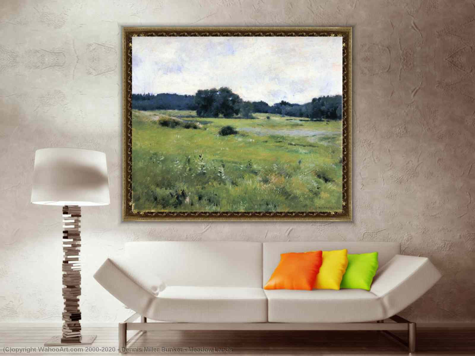Artwork Replica | Meadow Lands, 1890 by Dennis Miller Bunker (1861-1890 ...