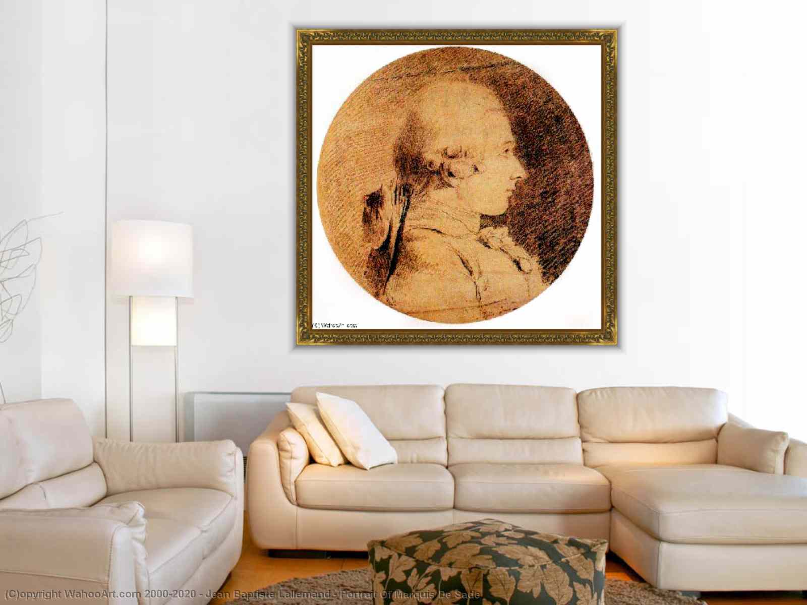 Paintings Reproductions Portrait Of Marquis De Sade by Jean Baptiste  Lallemand (1716-1803, France) | WahooArt.com