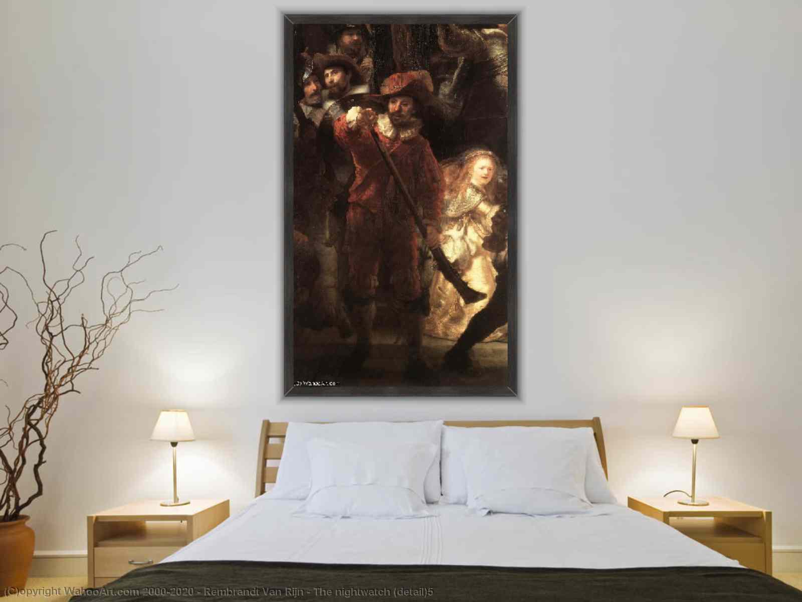 Museum Kunstreproduktionen Die Nachtuhr (Detail)3 von Rembrandt
