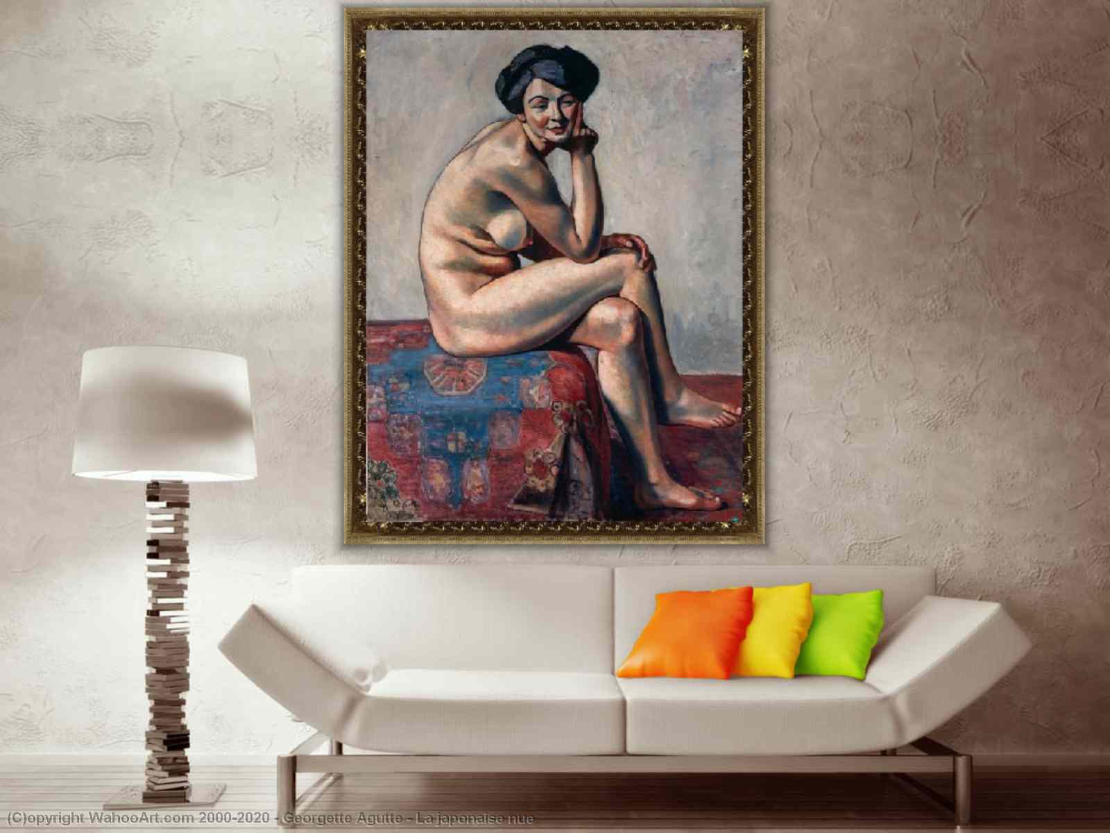 Paintings Reproductions La japonaise nue by Georgette Agutte (1867-1922) |  WahooArt.com