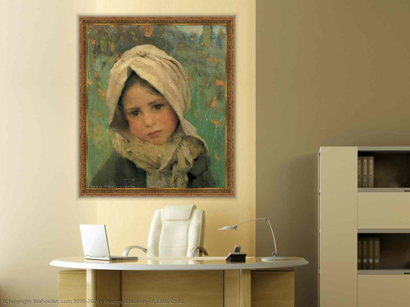 George Clausen,A Little Child, 1888,large wall selling art,framed wall art,canvas wall art,large canvas,M5778