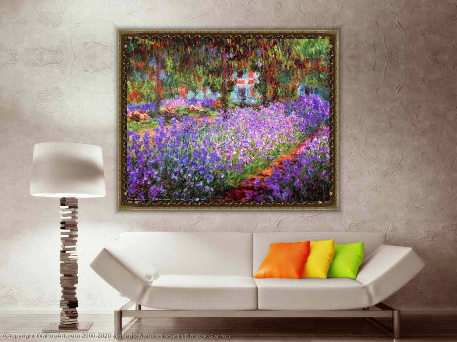 Artwork Replica Irises in Monet`s Garden, 1900 by Claude Monet (1840-1926,  France)