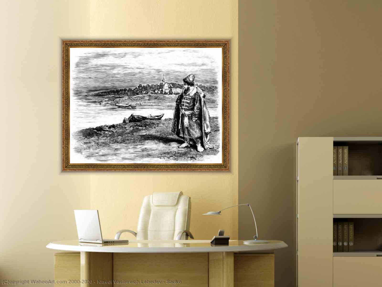 取得 手描き油絵 サドコ, 1903 バイ Klavdi Vasilievich Lebedev