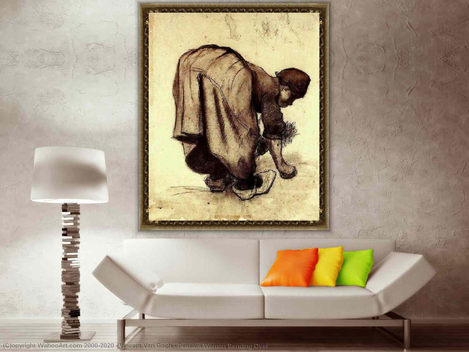 Artwork Replica Peasant Woman Bending Over, 1885 by Vincent Van Gogh  (1853-1890, Netherlands) | WahooArt.com