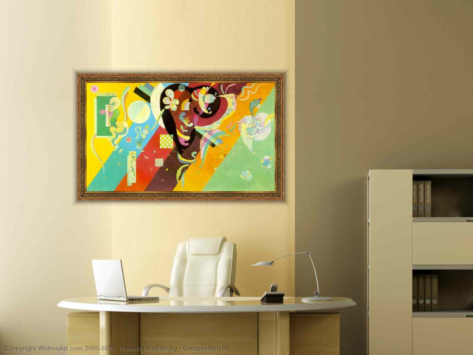 手描き油絵 物IX, 1936 バイ Wassily Kandinsky (1866-1944, Russia)