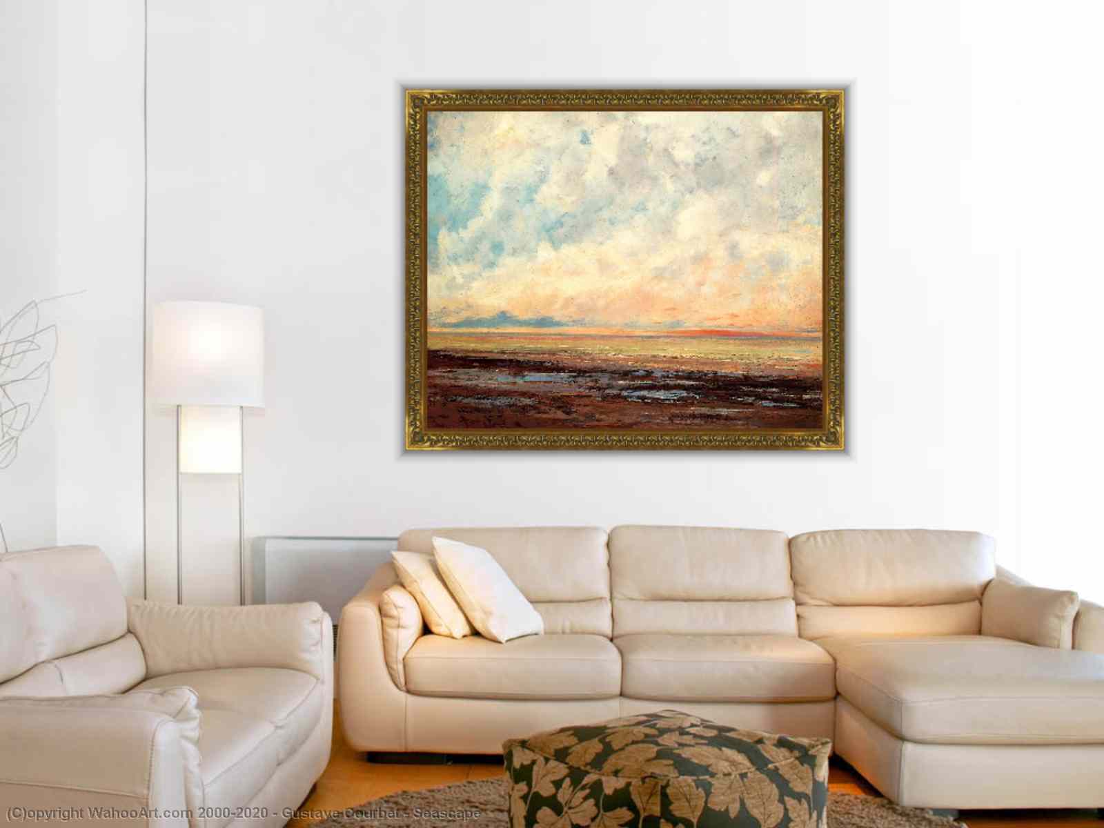 L'Immensite - Gustave Courbet as art print or hand painted oil.