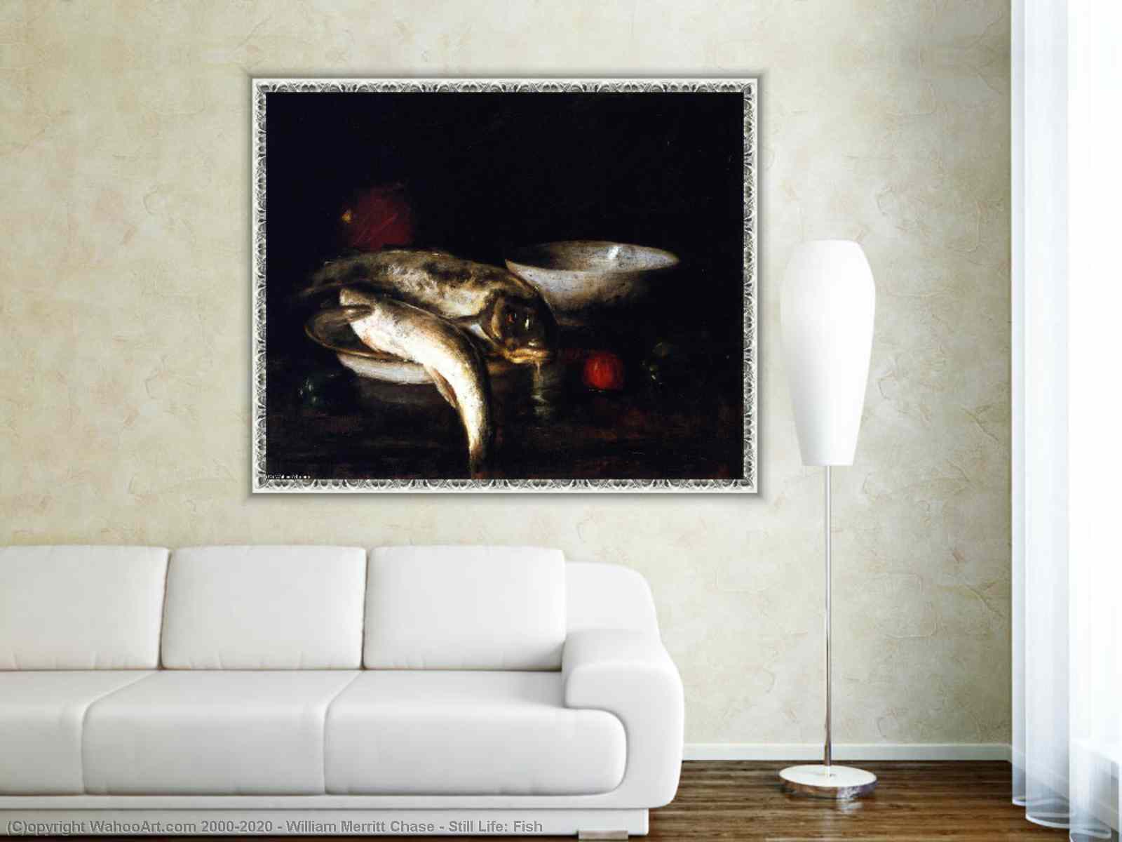 絵画のコピー 静物画 魚 , 1912 バイ William Merritt Chase (1849