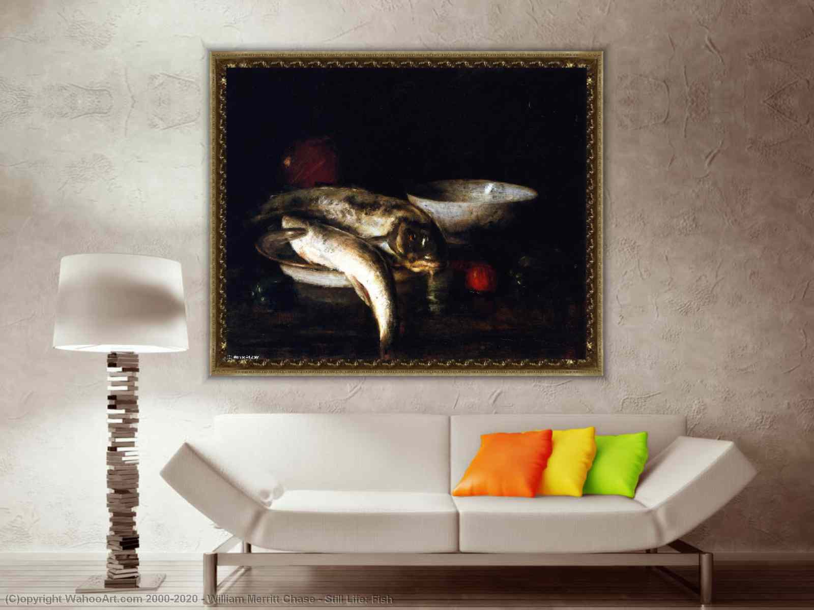 絵画のコピー 静物画 魚 , 1912 バイ William Merritt Chase (1849