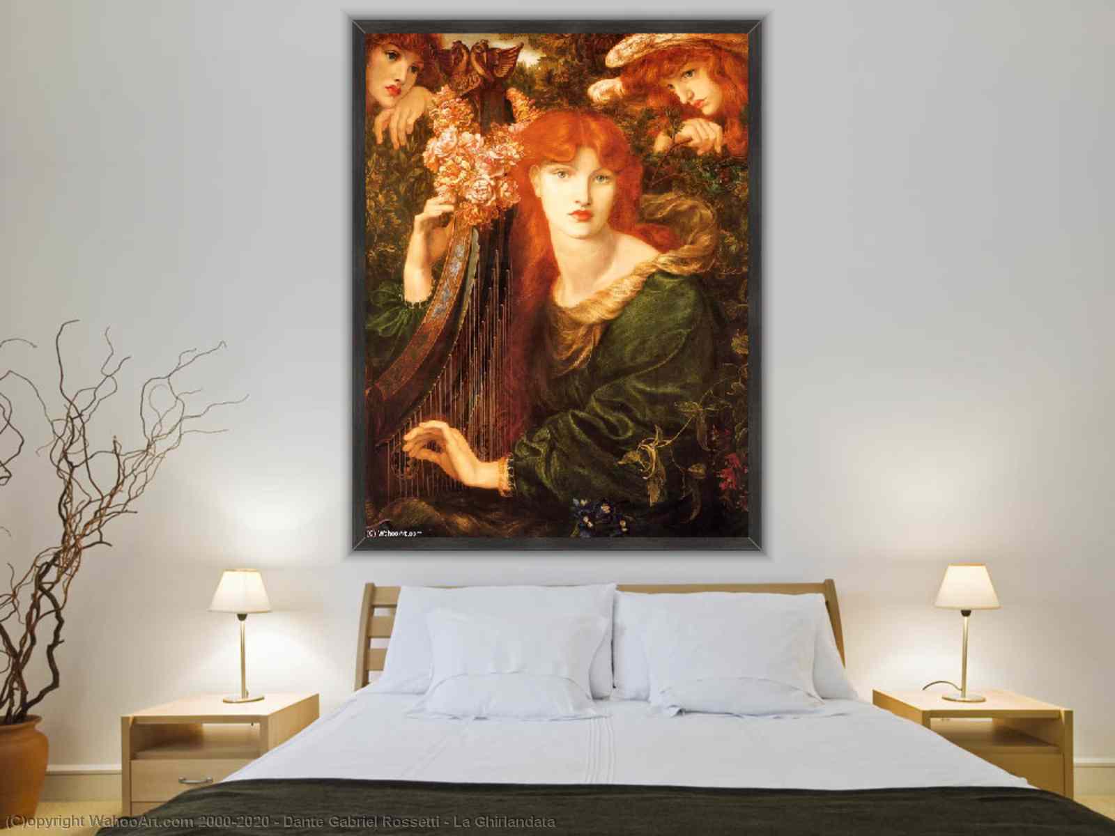 Paintings Reproductions La Ghirlandata by Dante Gabriel Rossetti ...