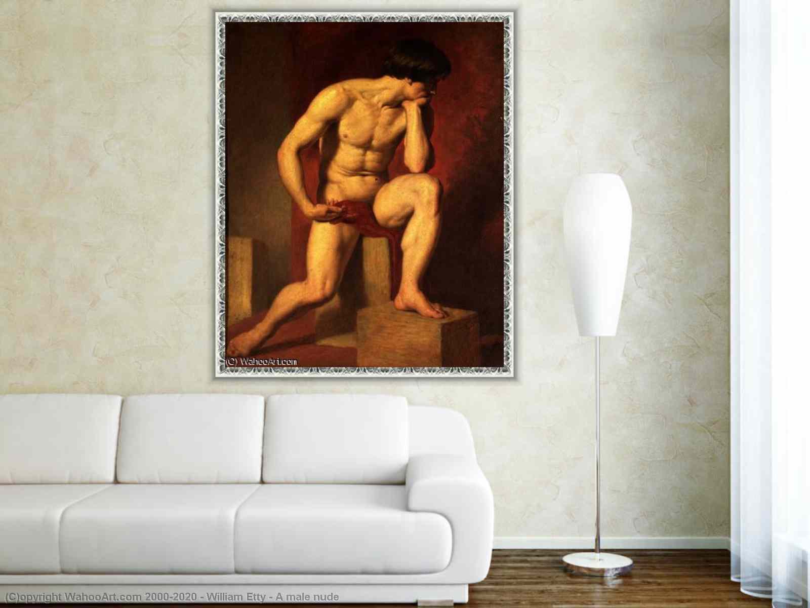 Artwork Replica A male nude by William Etty (1787-1849, United Kingdom) |  WahooArt.com