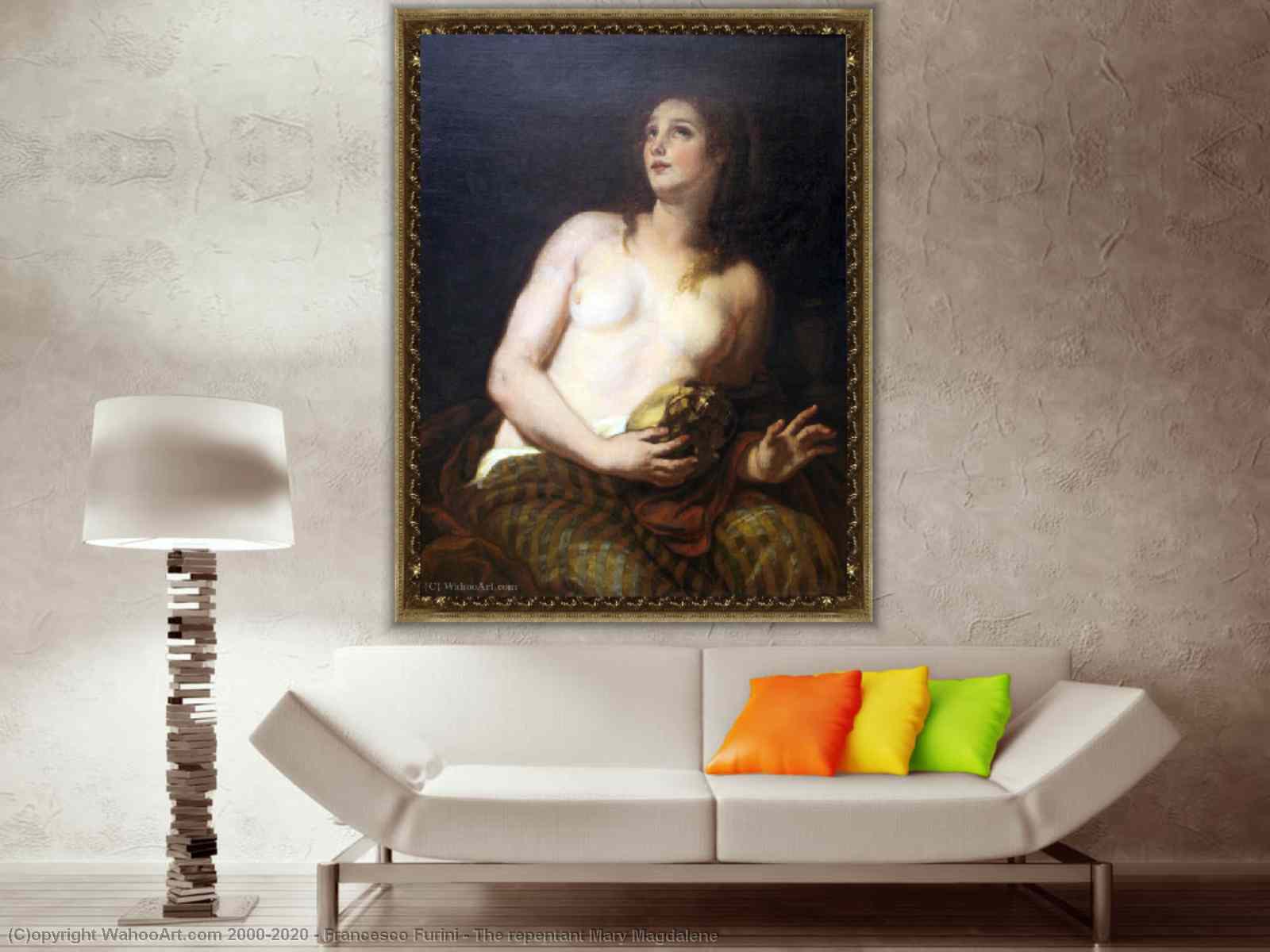 Museum Art Reproductions The repentant Mary Magdalene by Francesco Furini  (1603-1646, Italy) | WahooArt.com